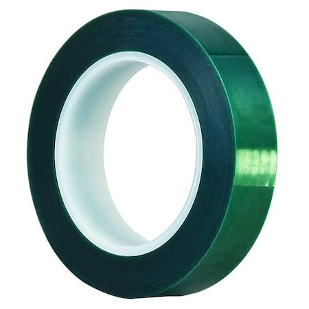 TAPECASE Film Tape, 3/8 in W x 72 yd L, 3.3 mil Thick, Green, Silicone Adhesive