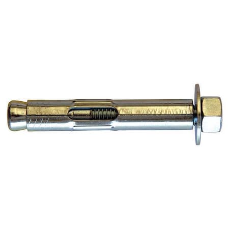 MKT FASTENING Sup-R-Sleeve Sleeve Anchor, 3/4" Dia., 6-1/4" L, Carbon Steel Zinc Plated, 5 PK