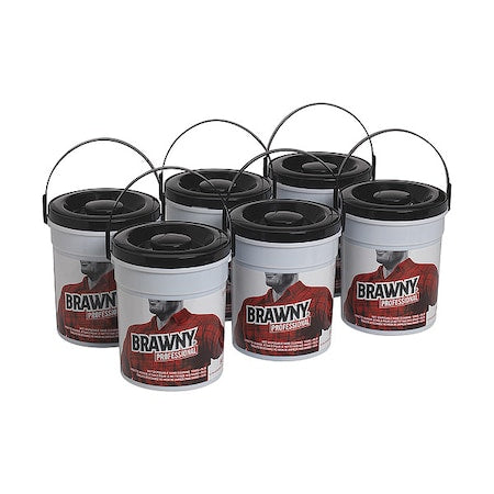 GEORGIA-PACIFIC Wet Hand Towel, Brawny, 84 Wipes/Bucket, 12 13 in L x 8 39 in W Wipe, Fresh Fragrance, PK6