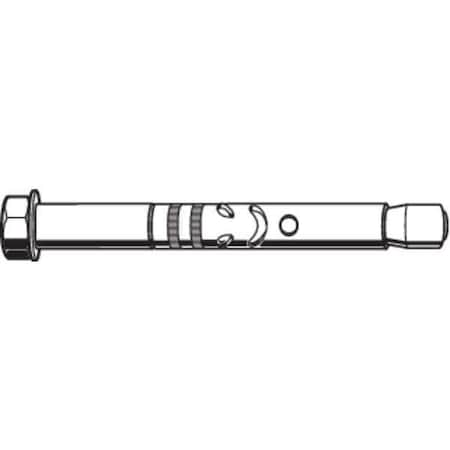 N/A Sleeve Anchor, 5/8" Dia., 4-1/4" L, Steel Zinc Plated, 60 PK