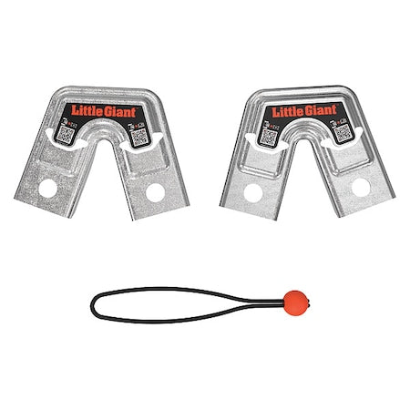 LITTLE GIANT LADDERS Trestle Brackets, 300 lb., Aluminum Mill