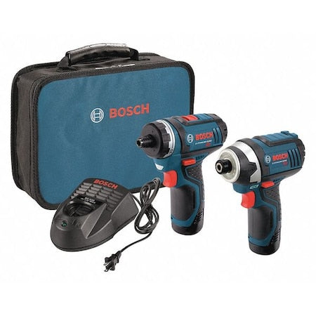 BOSCH Cordless Combination Kit, 2 Tools, 12V DC