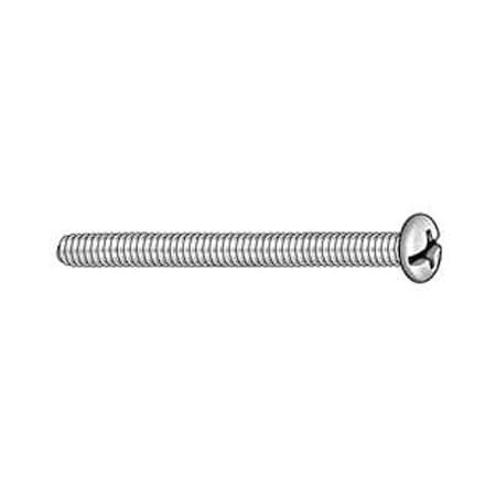 N/A 1/4"-20 x 1 in Combination Phillips/Slotted Round Machine Screw, Zinc Plated Steel, 100 PK