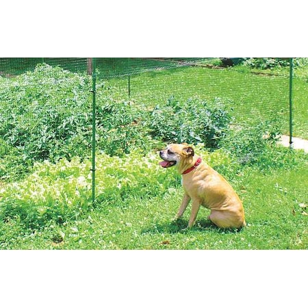 N/A Deer Fence Kit, 7 FT. X 100 FT, Black, Square Mesh Size 0.63"X0.75"