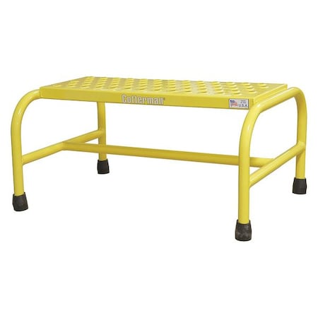 COTTERMAN Ladder Stand, 1 Steps, 450 lb Load Capacity, 10 in Overall Height, Steel, Yellow