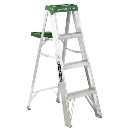 LOUISVILLE 4 ft Aluminum Stepladder, 225 lb Capacity