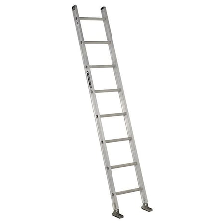 LOUISVILLE 8 ft. Overall H, Straight Ladder, Aluminum, 8 Steps, Natural Finish, 300 lb Load Capacity
