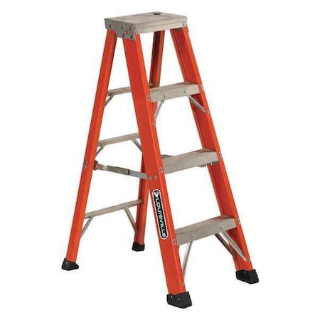 LOUISVILLE 4 ft Fiberglass Stepladder, 375 lb Capacity
