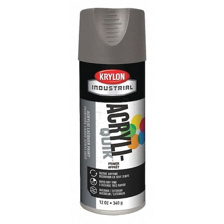 KRYLON INDUSTRIAL General Purpose Spray Paint, Stone Gray, High-Gloss, Solvent, 12 oz.