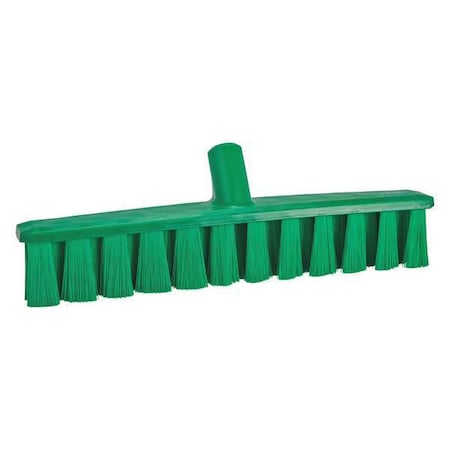 VIKAN 15 1/4 in Sweep Face Broom Head, Medium, Synthetic, Green