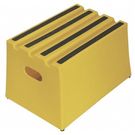 DPI Box Step, 1 Steps, 500 lb Load Capacity, 11 3/4 in Overall Height, Plastic, Yellow