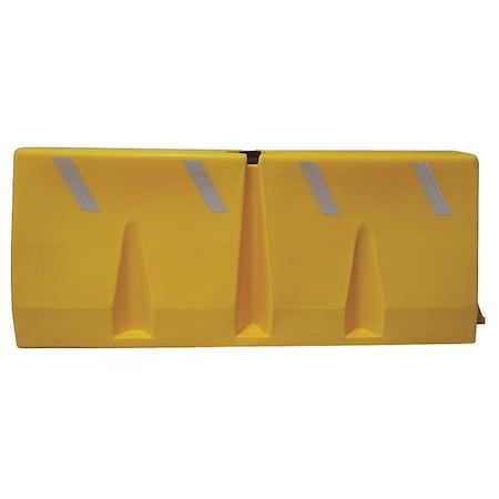 N/A Polycade Traffic Barrier, Plastic, Diamond, 24 1/2 in Height, 58 1/4 in Length, 35 lb, Yellow