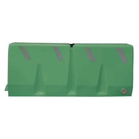 N/A Polycade Traffic Barrier, Plastic, Diamond, 24 1/2 in Height, 58 1/4 in Length, 35 lb, Green