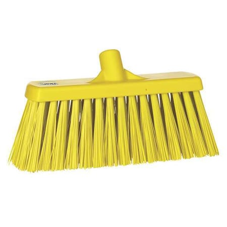 VIKAN 12 in Sweep Face Broom Head, Stiff, Synthetic, Yellow