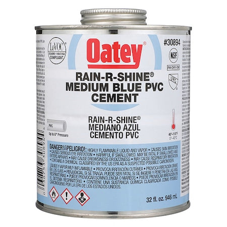 OATEY Pipe Cement, 32 fl oz, Blue