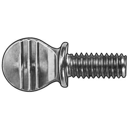 N/A Thumb Screw, 1/4"-20 Thread Size, Spade, Zinc Plated Steel, 0.64 in Head Ht, 3/4 in Lg, 25 PK