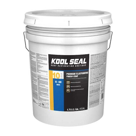 KOOL SEAL Elastomeric Roof Coating, 4.75 gal, Pail, White