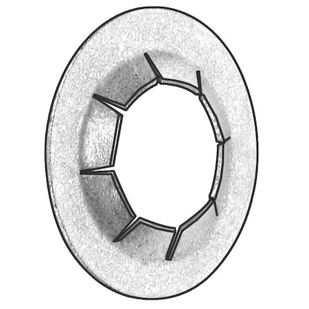 N/A Stud Retention Push Nut, 1/8" OD, Steel, 200 PK