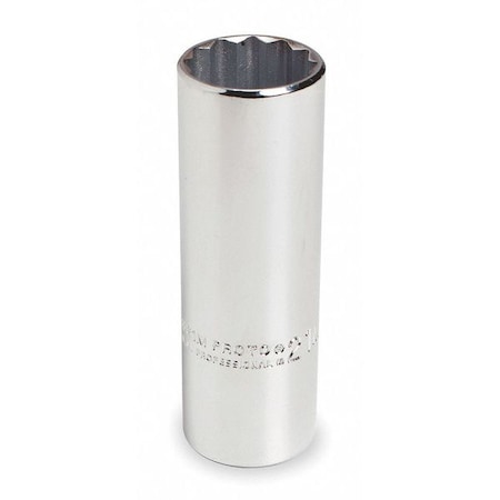 PROTO 1/2 in Drive, 17mm Triple Square Metric, Socket, 12 Points, Steel, Chrome, 17 mm