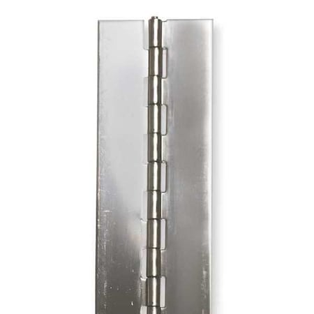 N/A Piano Hinge, Stainless Steel, Full Surface Mounting, 1 in Leaf W x 24 in Leaf H, Stainless steel
