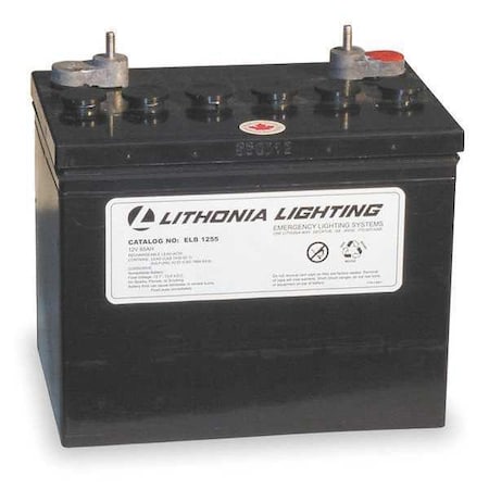 LITHONIA LIGHTING Battery, 6V, 16hr, 4 3/16in, Male Tab