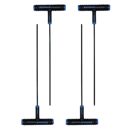 EKLIND Metric Plain Ball Hex Key Hex Key, 3 mm Tip Size, 9 in Long, 3 in Short, 4 PK