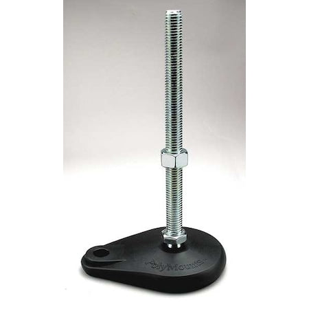 S & W MANUFACTURING Level Mount, Swivel Stud, 1/2-13, 4in Base