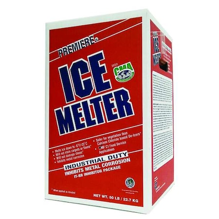 PREMIERE 50 lb Carton Ice Melt, Granular, -8 Degrees F, Blue