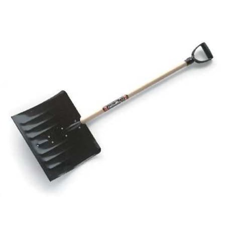 N/A Snow Shovel, 18 in W x Steel Blade, 37 in L Wood Handle