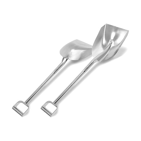 SANI-LAV Scoop Shovel, 304 Stainless Steel Blade, 25 in L Silver 304 Stainless Steel Handle
