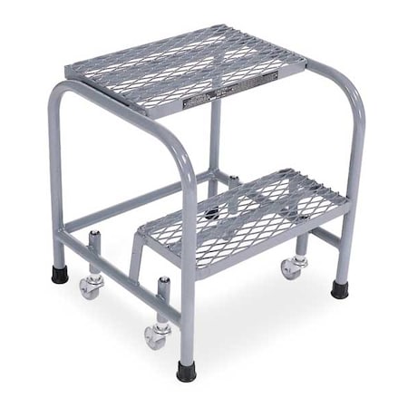 COTTERMAN 20 in H Steel Rolling Step, 2 Steps, 450 lb Load Capacity