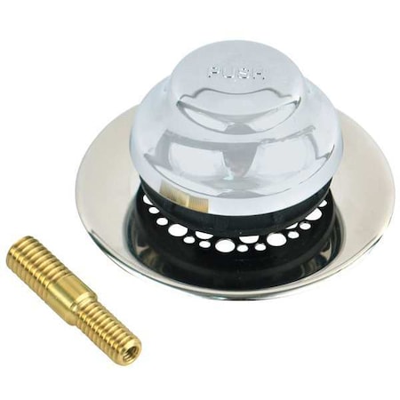 WATCO DrainStopper, Dia.2-7/8", Plstic, SS, Chrome