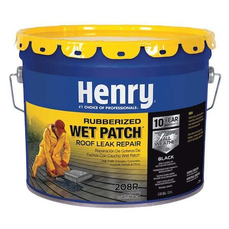 HENRY Roof Leak Repair, 3.3 gal, Pail, Black