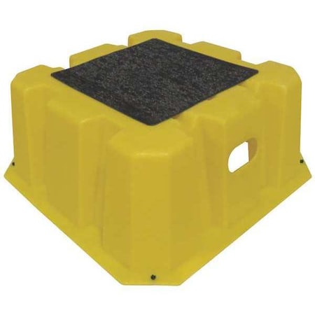 DPI Step Stand, 1 Steps, 500 lb Load Capacity, 10 1/2 in Overall Height, Polyethylene, Yellow