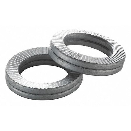 NORD-LOCK Wedge Lock Washer, For Screw Size 10 mm Steel, Zinc Plated Finish, 200 PK
