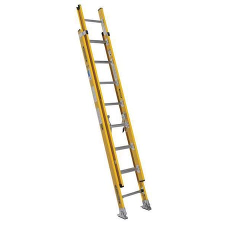 WERNER 16 ft Fiberglass Extension Ladder, 375 lb Load Capacity