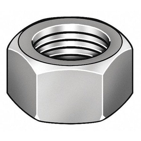 N/A Hex Nut, M12-1.50, Steel, Class 8, Zinc Plated, 10 mm Ht, 50 PK
