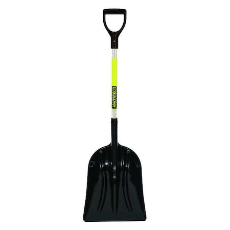 SEYMOUR MIDWEST Snow Shovel, 14 1/4 in W x Plastic Blade, 29 in L Fiberglass Handle