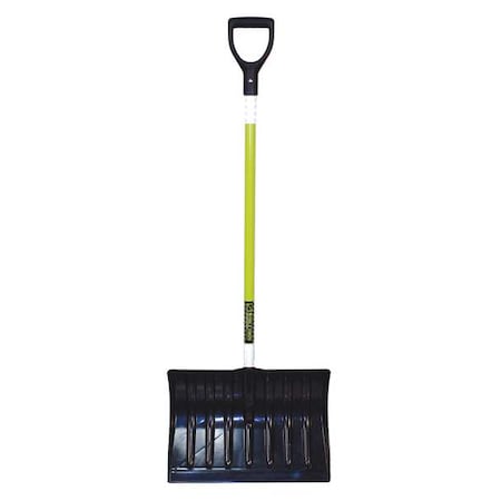 N/A Snow Shovel, 18 in W x Poly Blade, 43 in L Fiberglass Handle