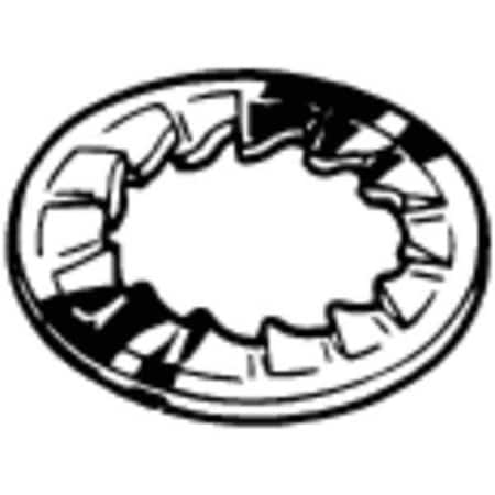 N/A Internal Tooth Lock Washer, For Screw Size M2.5 Steel, Zinc Plated Finish, 100 PK