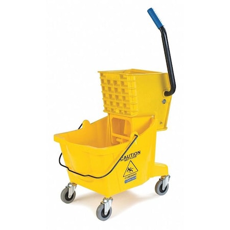 CARLISLE FOODSERVICE Side Press Mop Bucket and Wringer, Yellow