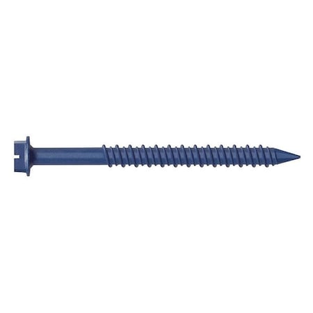 MKT FASTENING Conset Concrete Screw, 3/16" Dia., Hex, 1-3/4" L, Steel Blue Ruspert, 25 PK