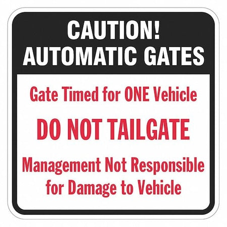 LYLE Parking Lot Gate Parking Sign, 18 in H, 18 in W, Aluminum, Square, English, T1-1331-DG_18x18