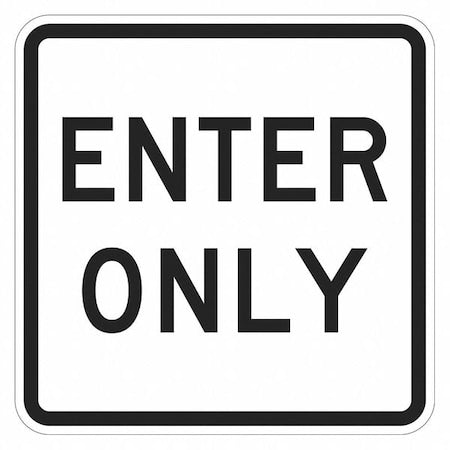 LYLE Enter Sign For Parking Lots, 18 in H, 18 in W, Aluminum, Square, English, T1-1891-EG_18x18