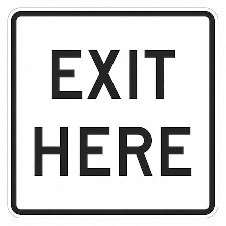 LYLE Exit Sign For Parking Lots, 18 in H, 18 in W, Aluminum, Square, English, T1-1905-EG_18x18