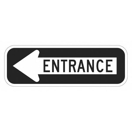 LYLE Enter Sign For Parking Lots, 6 in H, 18 in W, Aluminum, Horizontal Rectangle, T1-1857-HI_18x6