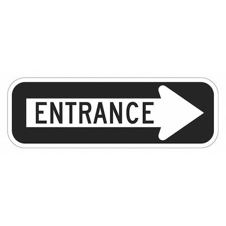 LYLE Enter Sign For Parking Lots, 6 in H, 18 in W, Aluminum, Horizontal Rectangle, T1-1858-EG_18x6