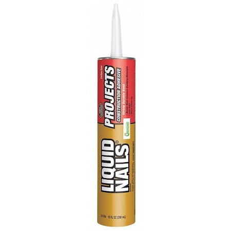 LIQUID NAILS Construction Adhesive, Projects Series, Clear, 10 oz, Cartridge