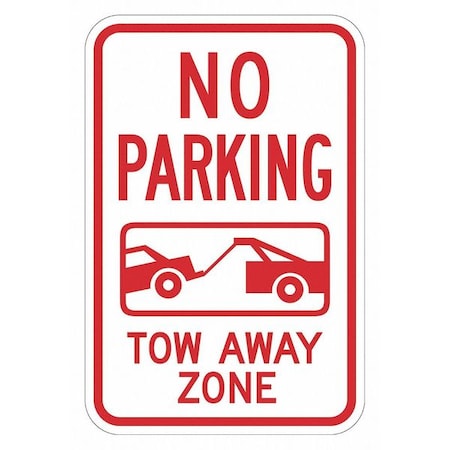 LYLE Tow Zone No Parking Sign, 18" x 12, T1-3054-EG_12x18