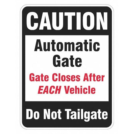 LYLE Parking Lot Gate Parking Sign, 18 in H, 12 in W, Aluminum, Vertical , English, T1-1329-HI_12x18